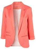 NOTCHED OFFICE WORK OPEN FRONT BLAZER