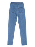 PEARL RIBBON JEANS PENCIL PANTS