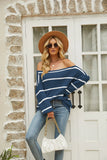 LOOSE STRIPED LONG-SLEEVED PULLOVER SWEATER