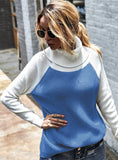 WOMEN'S BLOUSE HIGH SOLID COLOR SWEATER