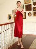 SILK RIBBON SILK SATIN DRESS