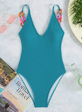 DEEP V CONJOINED COLOR JEWELRY BEACH BIKINI