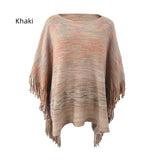 SWEATER FRINGE COAT SHAWL CLOAK