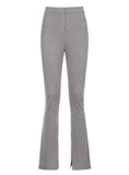 SLIT TROUSERS HIGH WAIST SPORTS PANT