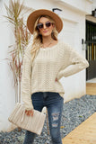 SOLID COLOR PULLOVER LOOSE SWEATER GIRL