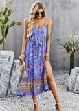 BOHEMIAN HOLIDAY STYLE SPLIT DRESS