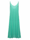 Print V Neck Sleeveless Sundress Loose Maxi Long Dress