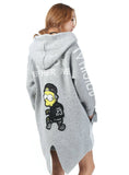 Long Cardigan Sweaters Women Cartoon Hooded Sweater Coat