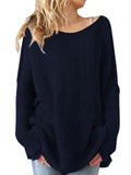 Romance Solid Color Knitting Sweater Tops