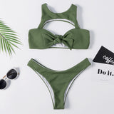 Green Caged Bralette Bikini Se