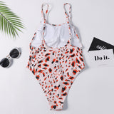 Leopard Backless Bralette Swimsuit