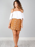 Elegant Simple Printed Short Skirt Bottoms