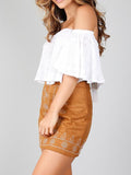 Elegant Simple Printed Short Skirt Bottoms