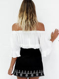 Elegant Simple Printed Short Skirt Bottoms