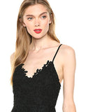 Women's Sleeveless Lace Fit & Flare Midi Dress