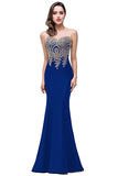 Women Formal Lace Appliques Long Prom Dress