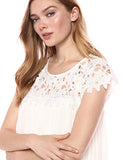 Dreamers Women's Crochet Lace-Yoke Shift Dress