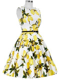 PEAR BLOSSOM SLEEVELESS SHORT VINTAGE DRESS