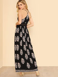 Long Sexy Bohemia Printed Hollow Dresses
