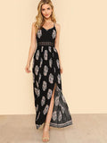 Long Sexy Bohemia Printed Hollow Dresses