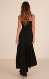 Asymmetric Cami Flounce Long Dress