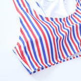 Striped Cute Padded Bikini Set