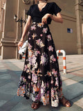 Vintage High Waist Bohemia Skirt