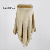 FRINGE COLLAR BEADED SHAWL CLOAK