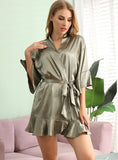SILK LADIES' NIGHTGOWN AND PAJAMAS