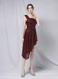 SEXY ONE SHOULDER SLEEVELESS DRESS