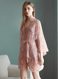 SILK SLING NIGHTGOWN TWO-PIECE SUIT