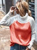 WOMEN'S BLOUSE HIGH SOLID COLOR SWEATER