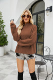 SOLID COLOR TURTLE NECK GIRL SWEATER