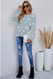 LOVE-COLLARED PULLOVER LONG-SLEEVED SWEATER