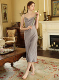 SILK RIBBON SILK SATIN DRESS