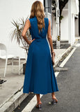 SUMMER SLEEVELESS SOLID COLOR DRESS