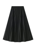 LONG HIGH WAIST PLEATED SKIRT