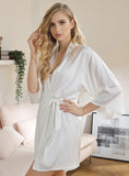 IMITATION SILK PAJAMAS TWO-PIECE SUIT