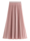 HIGH WAIST THIN BODY PLEATED SKIRT