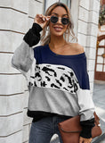 COLOR MATCHING SWEATER TOP