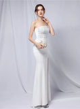 MERMAID STRAPLESS BEADING PARTY DRESS