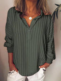 Fabulous Strip Long Sleeve Bating T-shirts Tops