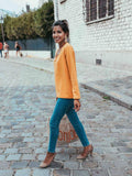 Trendy Sleeves V-neck Blouses&shirts Tops