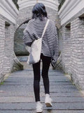 Trendy Striped Long Sleeves Knitting Loose Sweater Tops