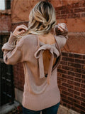 Backless Bandage Sweater Tops