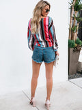 Sweet Floral Bandage Bowknot Long Sleeve Shirt