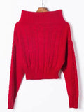 Romantic Loose Solid Color Sweater Tops