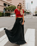 Tie-dyed Elastic Waist Skirt Bottoms