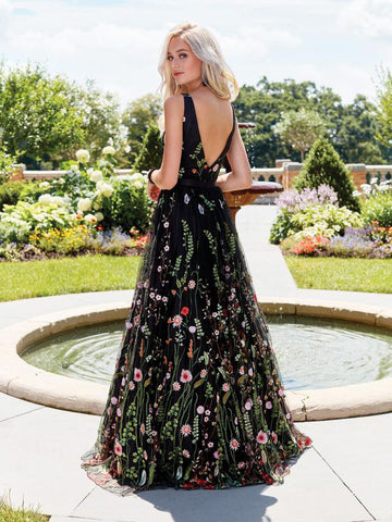Lovely Bohemia Floral V Neck Backless Maxi Dress