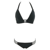 Plunge Padded String Bikini Set